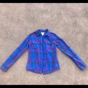 Multi colored plaid flannel!